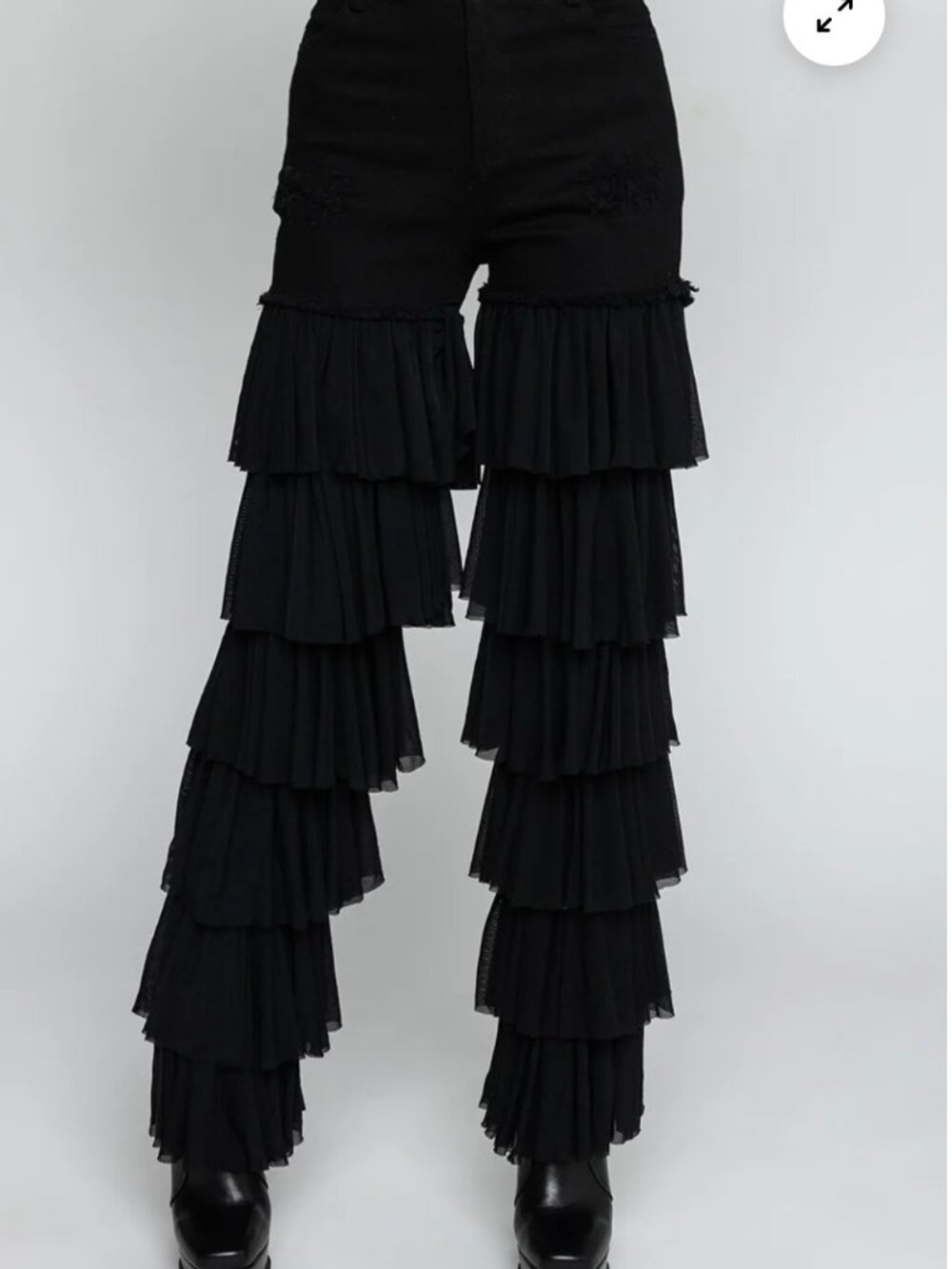 Akira Black Ruffle Jeans Size XXL